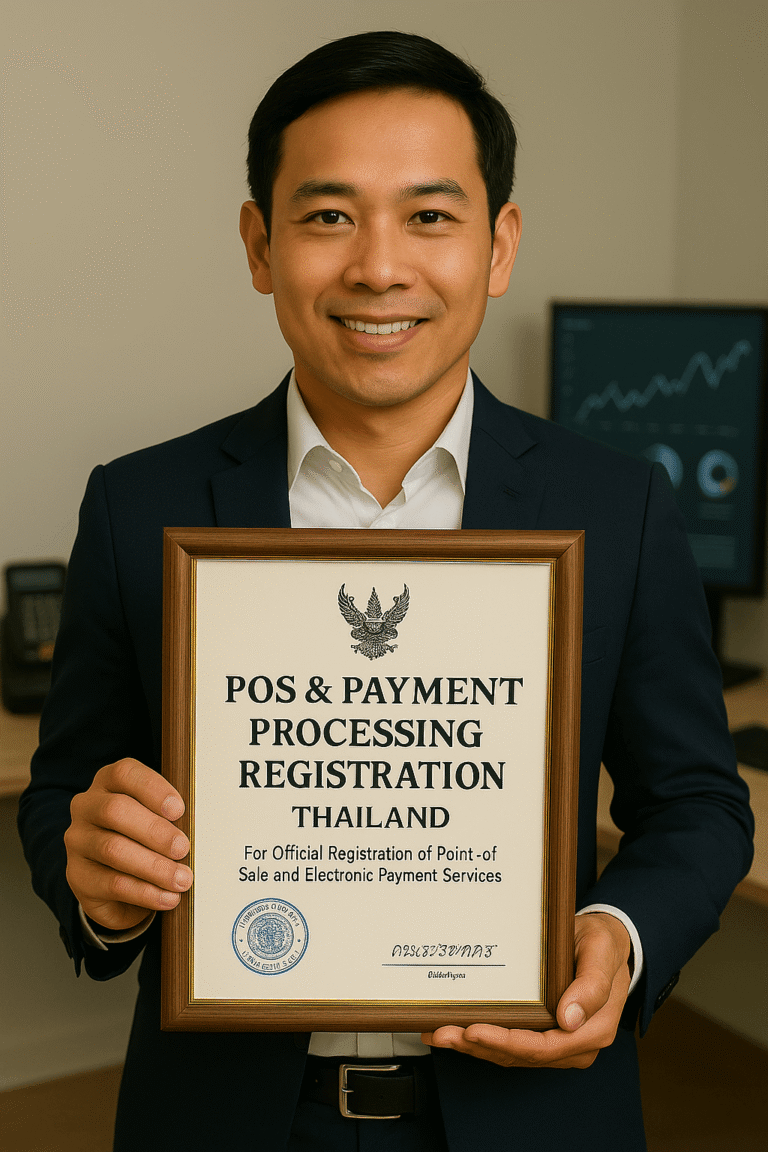 POS and payment processing registration Thailand – legal merchant account setup, e-payment compliance, and support with SiamConsult