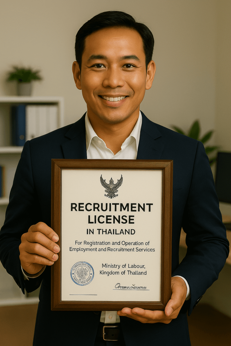 Recruitment license Thailand – legal agency setup, Ministry of Labour compliance, and license process with SiamConsult